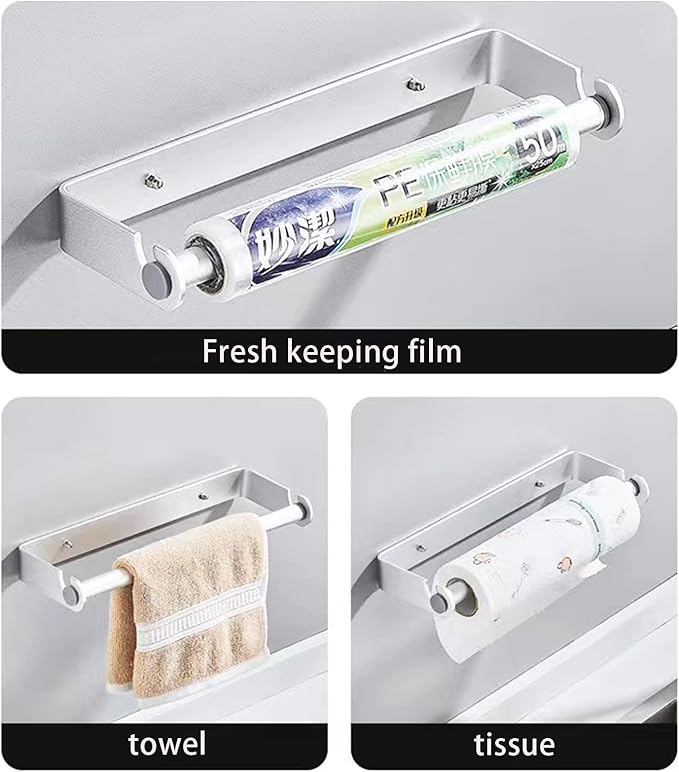 Aheucndg Paper Towel Holder Wall Mount, Self Adhesive or Drill Mounting Paper - Image 8