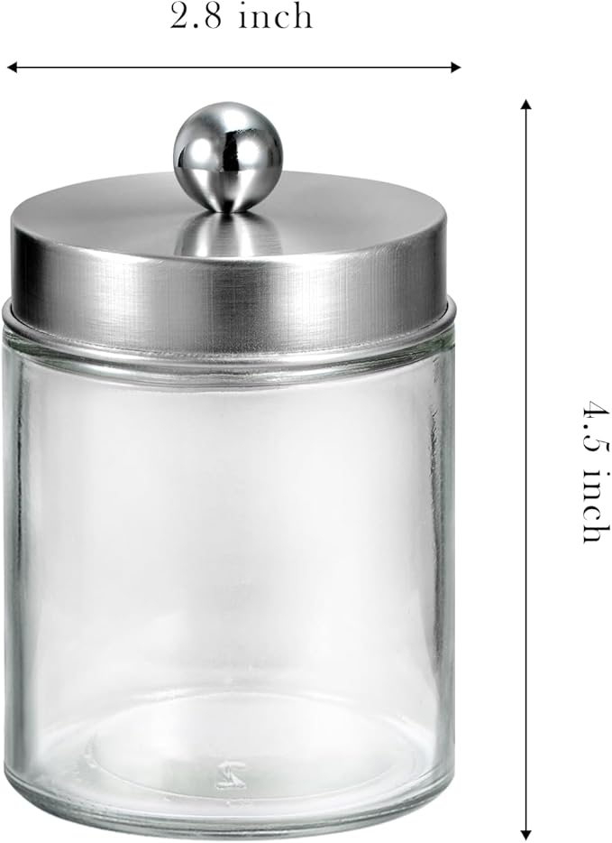 SheeChung 4-Pack Glass Qtip Holder Dispenser - Image 6