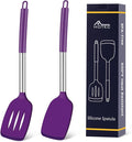 HOTEC Silicone Spatula Set of 2 Heat-Resistant 600°F & BPA-Free Kitchen by Hotec