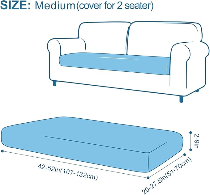 Smiry Printed Couch Cushion Covers, Stretch Soft Couch Covers - Image 6