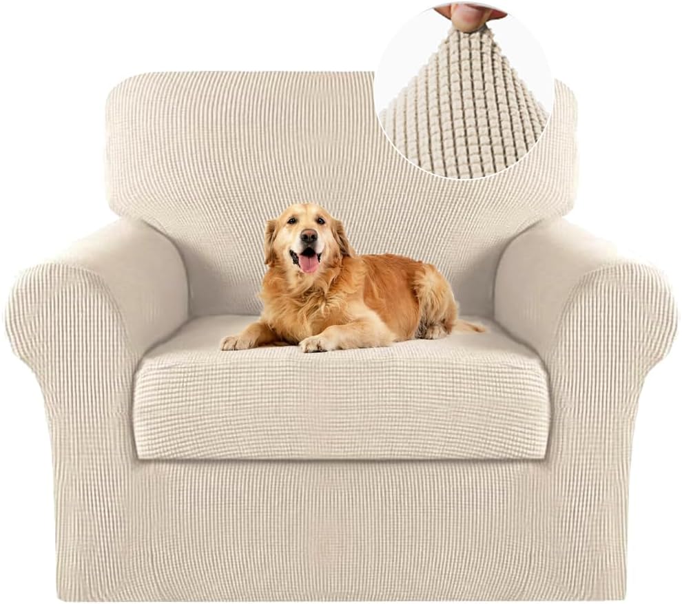 Turquoize 2 Piece Chair Covers for Living Room Armchair Cover Armchair Slipco...