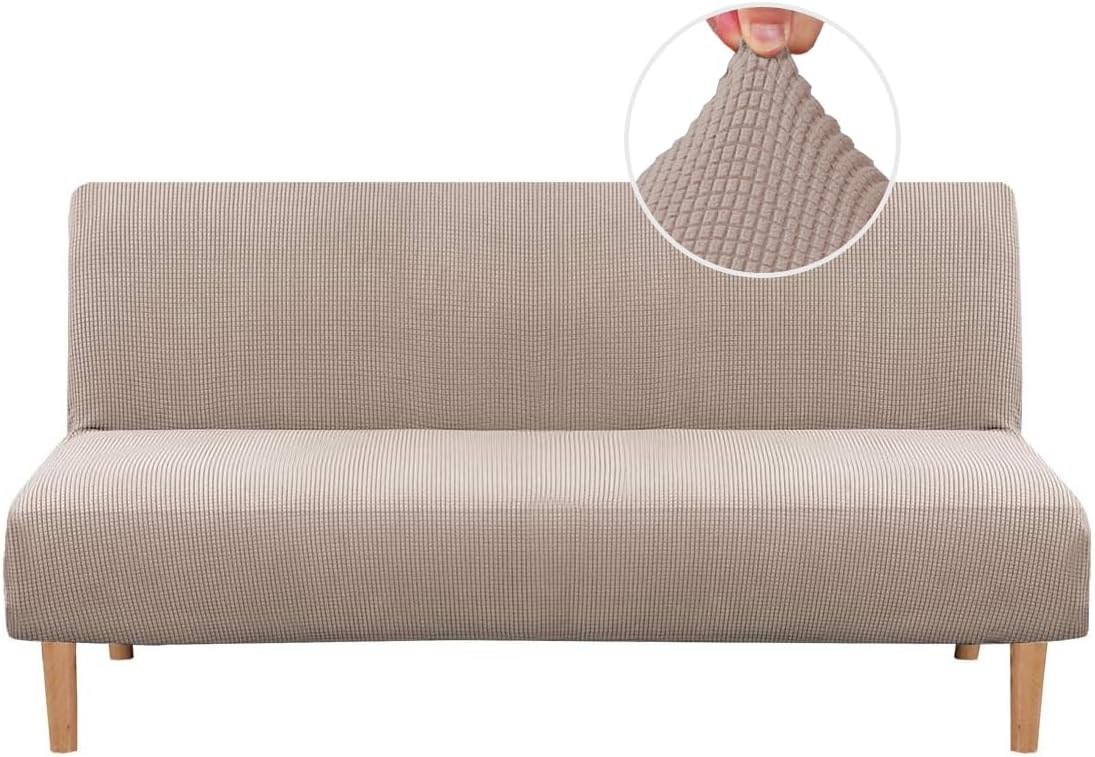 h.versailtex armless futon cover stretch sofa bed slipcover, main product view