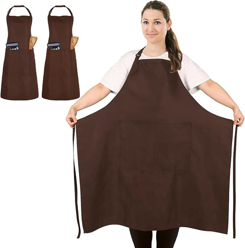 2 Pcs Plus Size Chef Apron, Unisex Professional Apron by FunChaos