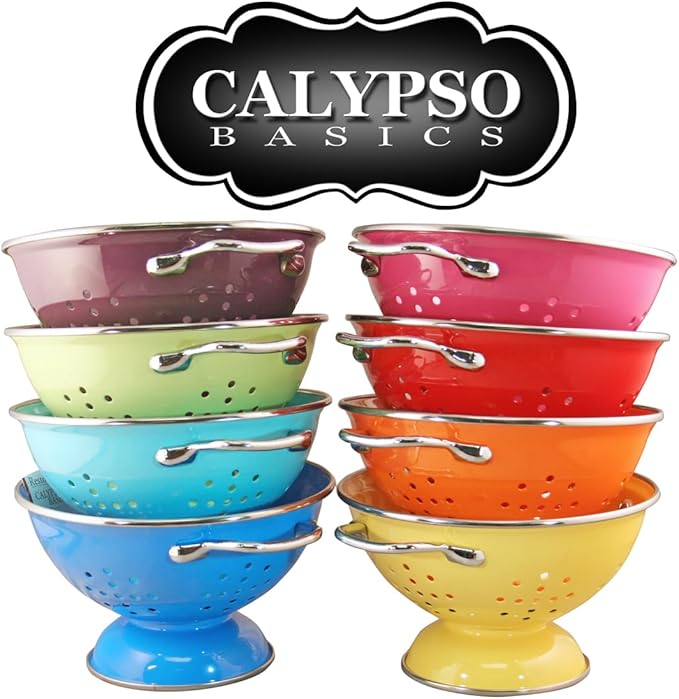 Calypso Basics by Reston Lloyd Powder Coated Enameled Colander, 1 Quart - Image 8