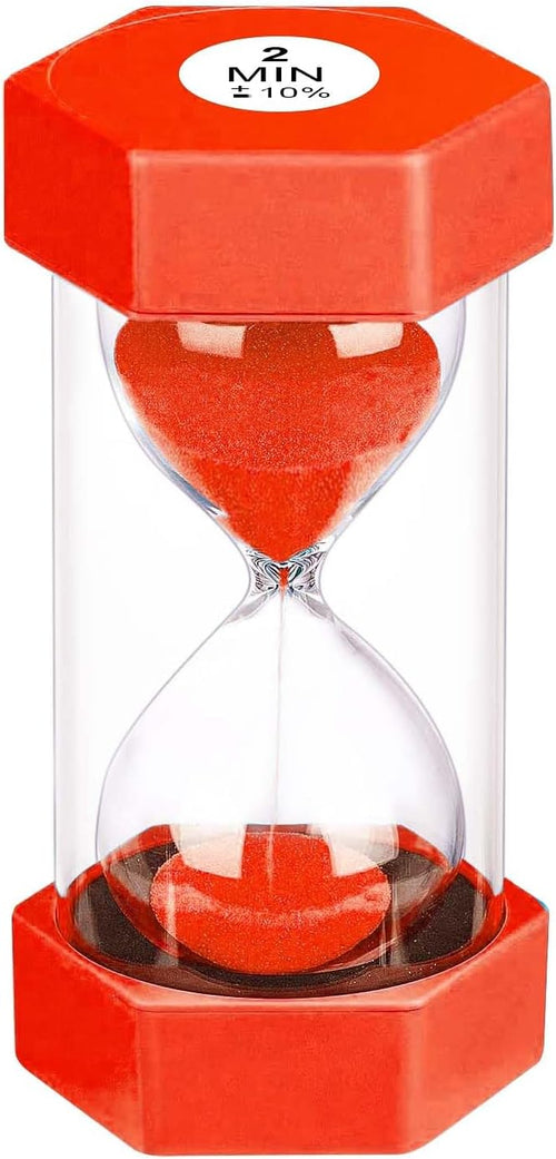 2 Minute Sand Timer Hourglass, Unbreakable Hexagon Plastic Sand Watch Reloj De by YLTIMER