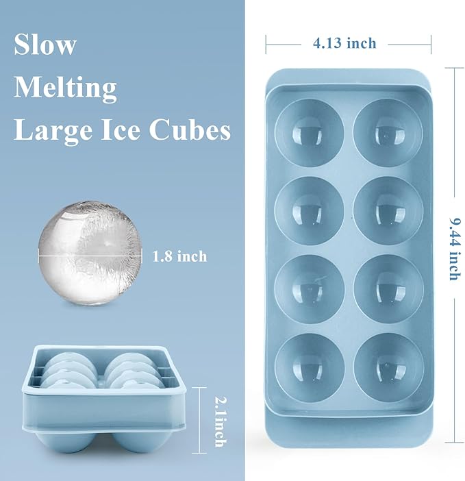 Round Ice Cube Mold, Circle Ice Cube Tray - Image 2