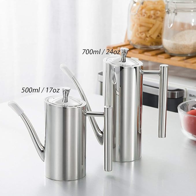 Sumerflos Olive Oil Dispenser Bottle Stainless Steel, 500ml/17oz Drip-Free - Image 7