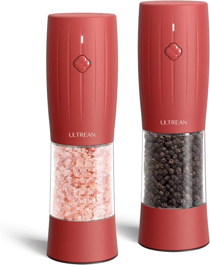 Ultrean Electric Salt and Pepper Grinder Set, USB-C Rechargeable, Salt and by Ultrean