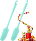 Patelai 2 Pieces Silicone Jar Spatula Long Handle Non-stick Rubber Scraper Heat by Patelai