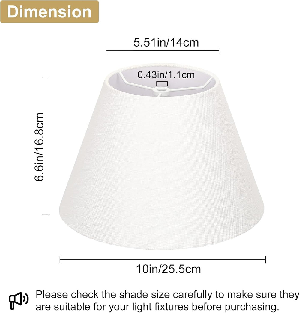 Small Lamp Shades Set of 2, 5.5" Top x 10" Bottom x 6.6" High,...