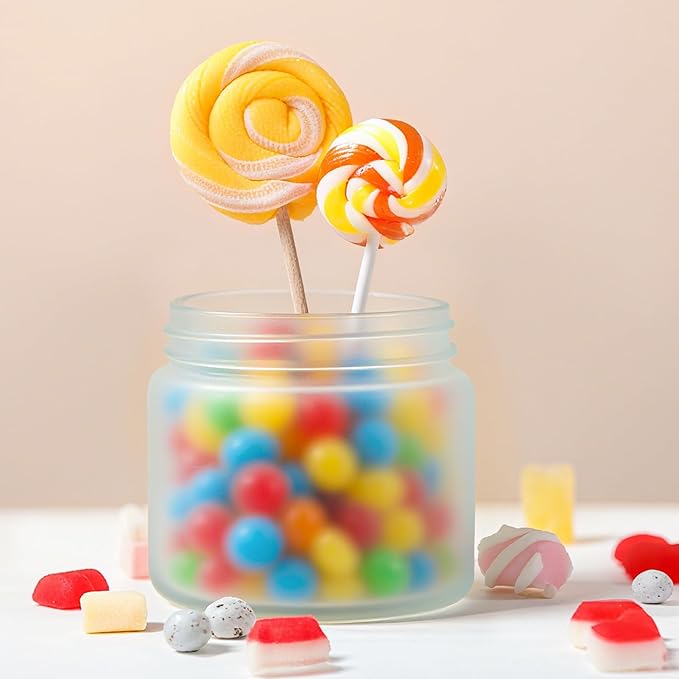 2oz Jars with Lids, Hoa Kinh 24 Pack Frosted Glass Jars with Woodgrain Lids - Image 6
