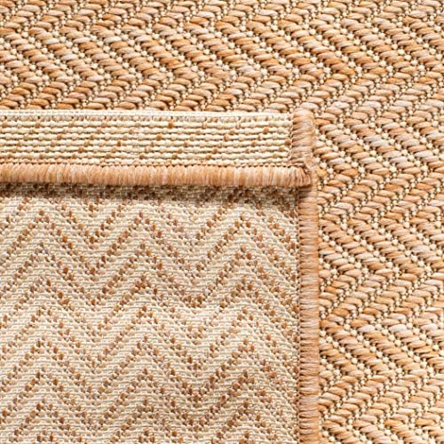 SAFAVIEH Courtyard Outdoor Area Rug 5'3"x7'7", Natural &amp...