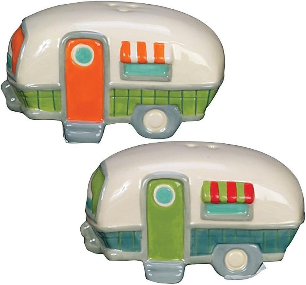Happy Camper 3 Piece Kitchen Bundle, Towel with Salt and Pepper Shakers