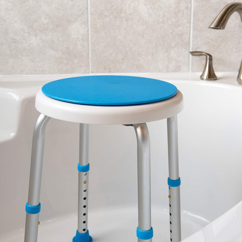 Vaunn Medical Tool-Free Assembly Adjustable Swivel Shower Stool Seat Bench SP...