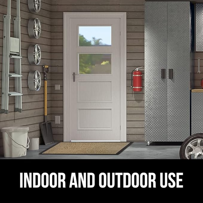 GORILLA GRIP 100% Waterproof All-Season WeatherMAX Doormat, US Designed Natural - Image 9