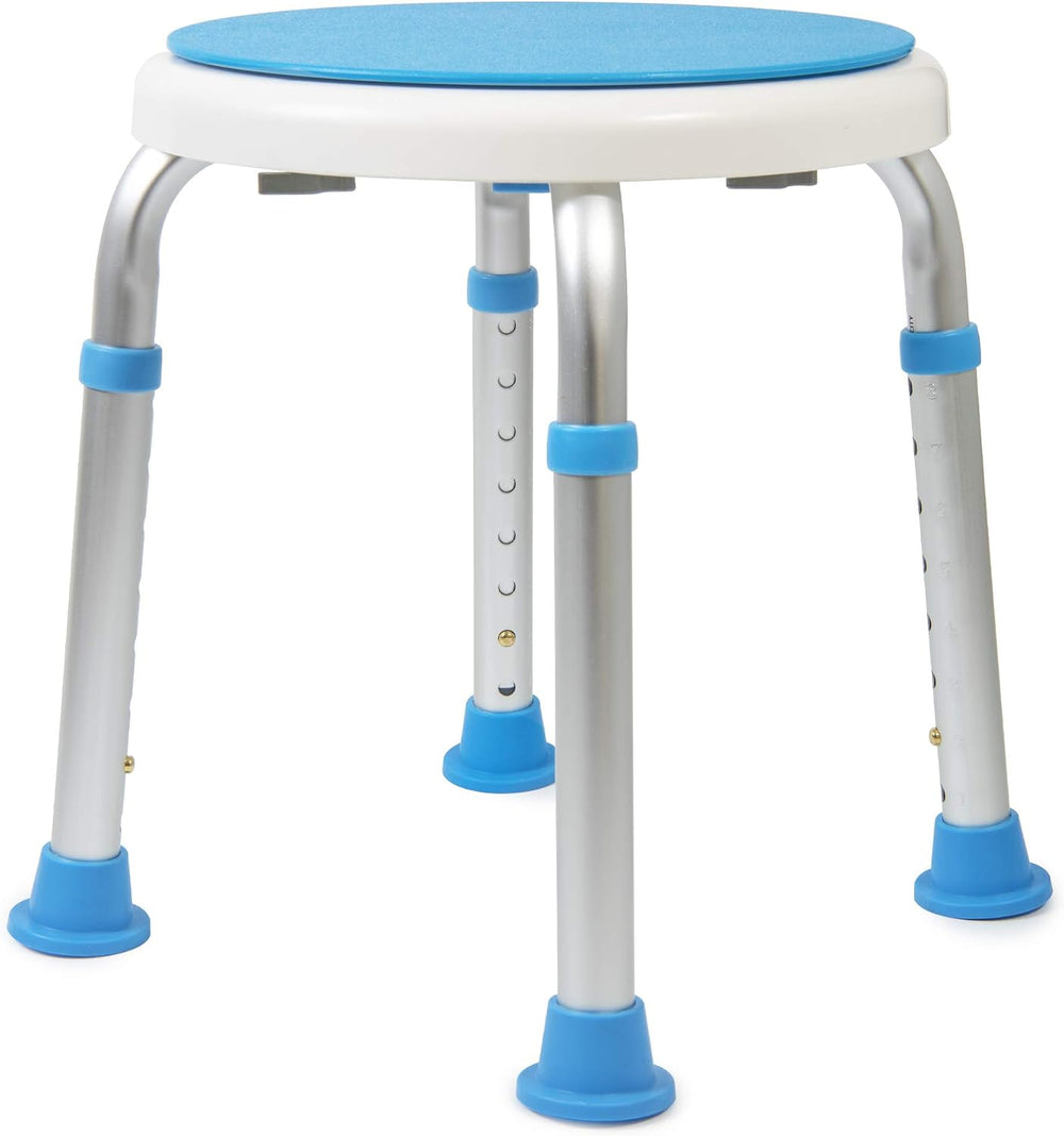 Vaunn Medical Tool-Free Assembly Adjustable Swivel Shower Stool Seat Bench SP...