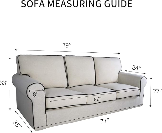 PureFit Super Stretch Sofa Slipcover – Spandex Non Slip Soft Couch Sofa Cover - Image 6