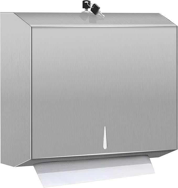 Comercial Paper Towel Dispenser Wall Mount, Stainless Steel Hand Towel Dispenser by TOBEFORT