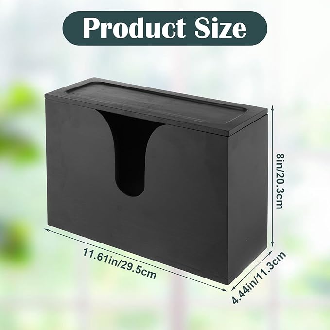 Paper Towel Dispenser Countertop, Wooden Bathroom Paper Towel Holder - Image 2