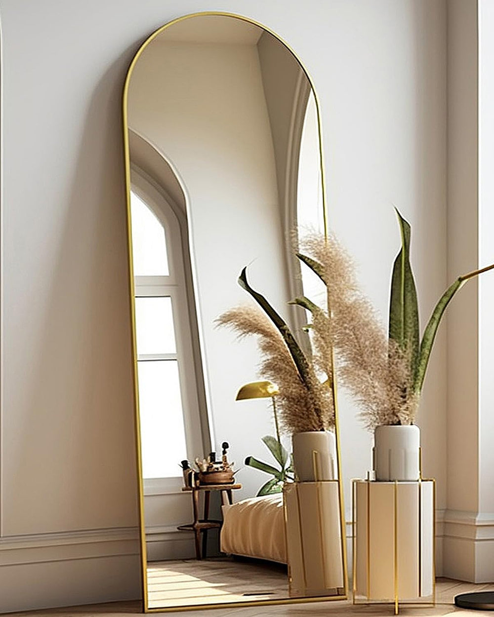 BEVERDY Arched Full Length Mirror - 18"58" Floor & Wall Mounted...