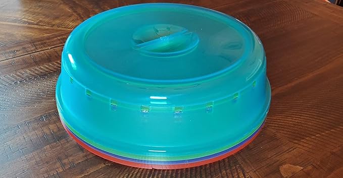 Rock 4 Pack of Microwave Plate Bowl Splatter Cover. Keep Your Microwave Clean - Image 4