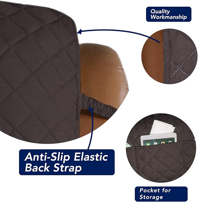PureFit Reversible Quilted Oversized Recliner Sofa Cover, Water Resistant - Image 3
