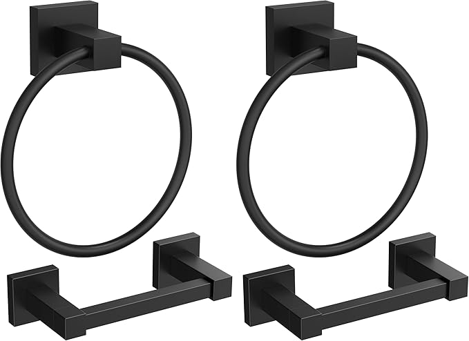 FORIOUS Toilet Paper Holder Wall Mount and Hand Towel Ring Set, SUS 304 by FORIOUS