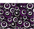 Purple Black White Geometric Circle Pattern Dish Drying Mat by Unknown