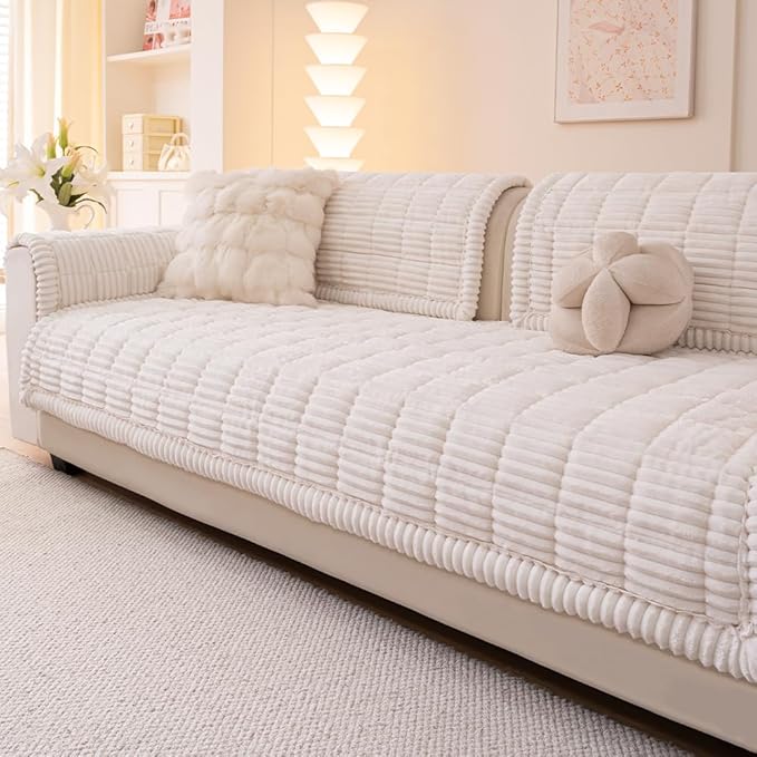 Couch Cover for Dogs Washable, Fuzzy Pet Couch Covers for 3 Cushion Sofa Pet