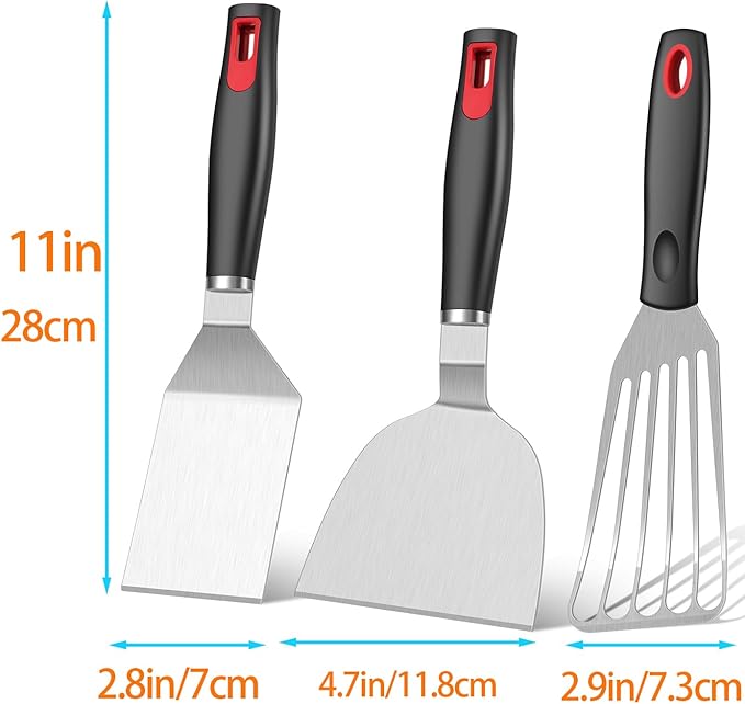 KLAQQED Spatula Set Stainless Steel Kitchen Metal Spatula - Image 7