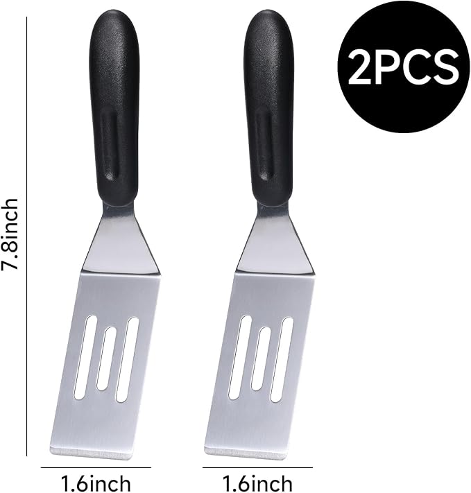 2 Pack Mini Spatula Stainless Steel Small Spatula - Image 3