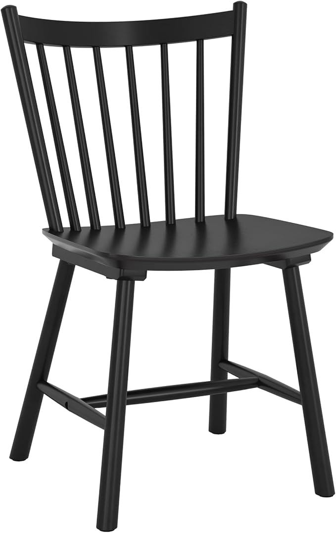 LUE BONA Upgraded Dining Chairs Set of 6, Farmhouse Wooden Spindle Back Kitch...