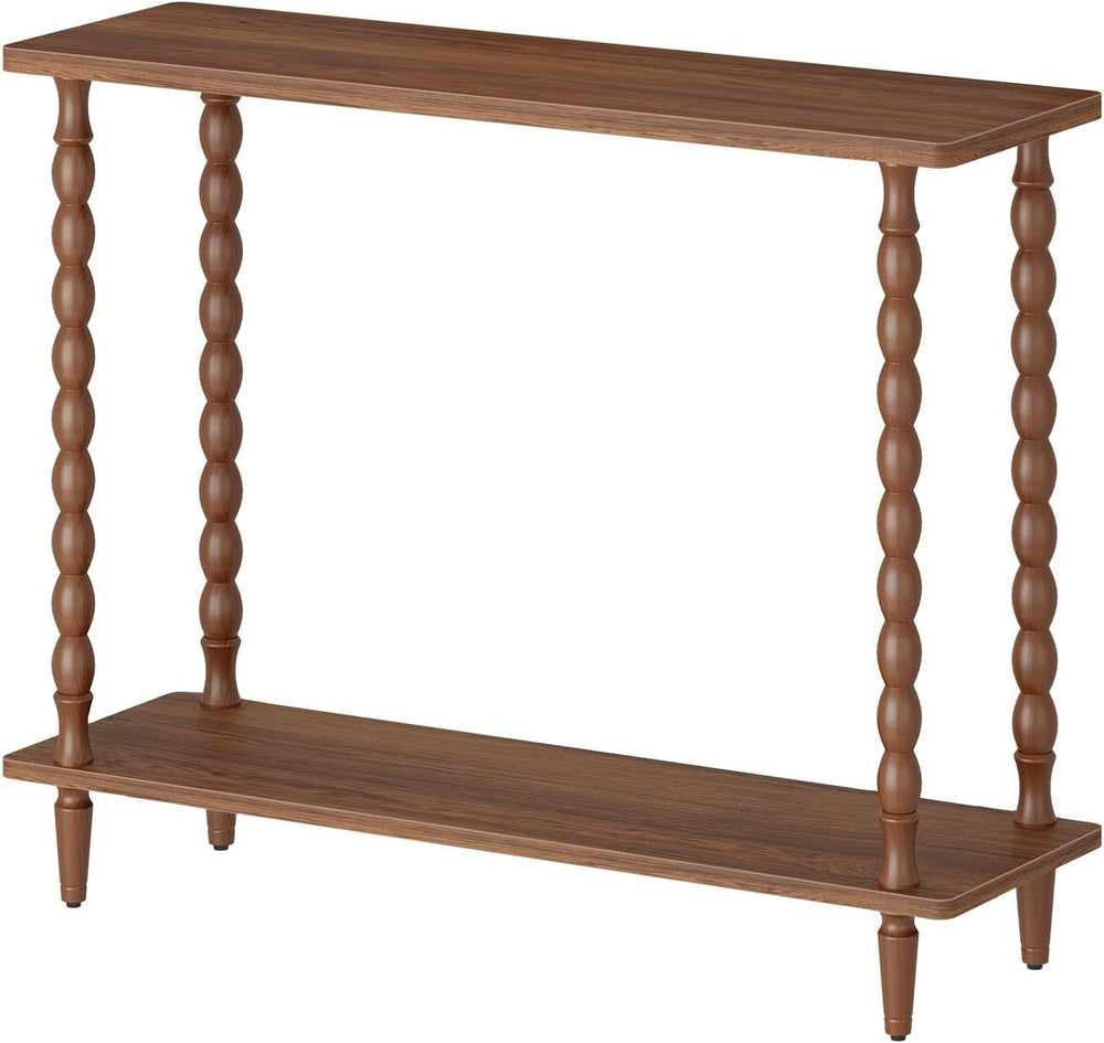 HOOBRO 39.4'' Mid-Century Console Table, 2-Tier Entryway Table with S...
