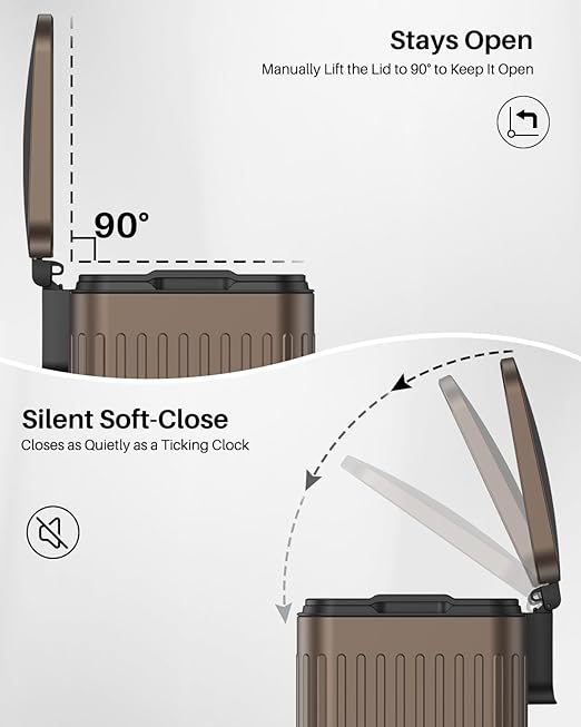 Lovewind 60 Liter/ 16 Gallon Stainless Steel Trash Can - Image 6