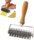 Lattice Cutter Pastry Tool, Stainless Steel Pastry Lattice Roller Cutter Wood by Proshopping
