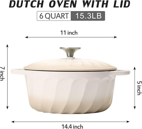 6 QT Enameled Cast Iron Dutch Oven - Image 2