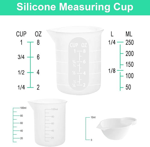 7 PCS Silicone Measuring Cups Kits, - Image 2