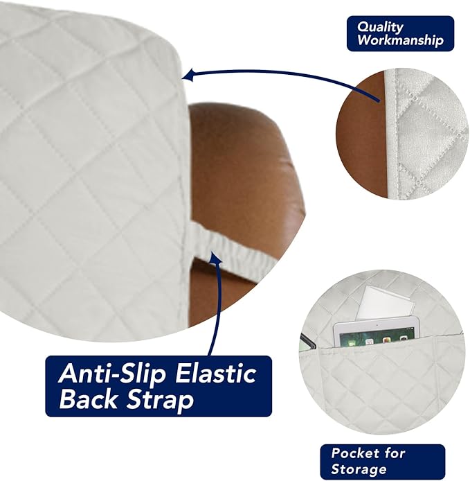 PureFit Reversible Quilted Sofa Cover, Water Resistant Slipcover Furniture - Image 3