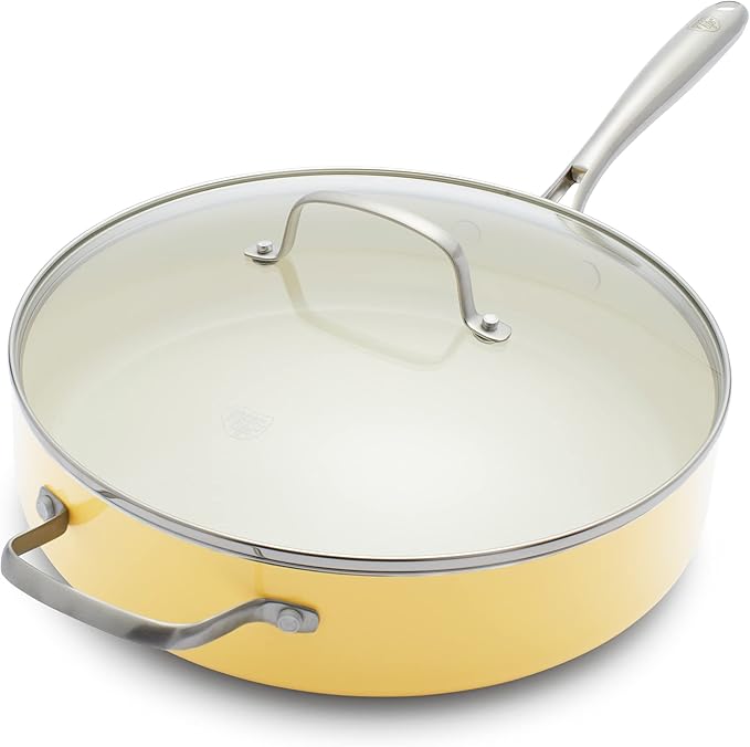 GreenLife Artisan Healthy Ceramic Nonstick, 5QT Saute Pan Jumbo Cooker by GreenLife
