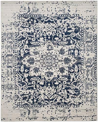 SAFAVIEH Madison Area Rug 8x10, Large Cream & Navy MAD603D