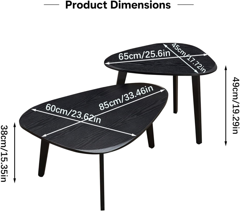 Nesting Coffee Table Set of 2-Mid Century Modern Coffee Table