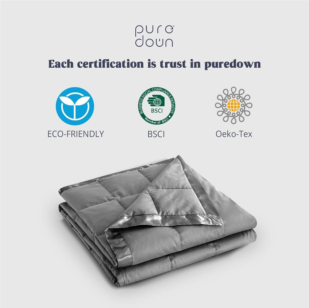 puredown® Blankets Queen Size - Soft Lightweight Down Blanket for Bed, Cozy W...
