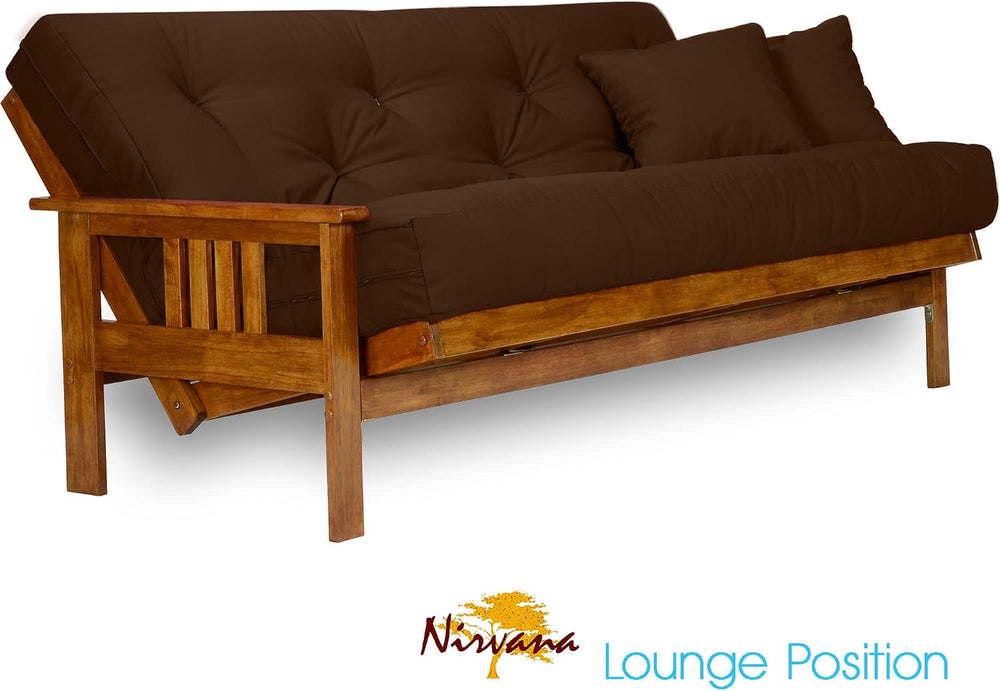 Nirvana Futons Stanford Futon Set - Queen Size, Frame, 8" Mattress, Micr...
