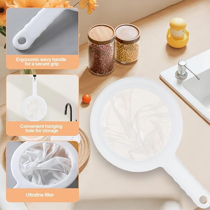 Ultra-Fine Nylon Mesh Strainer- Mini Kitchen Colander - Image 3