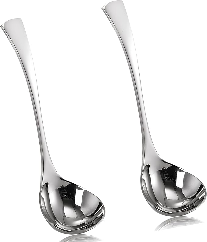 Comicfs 2 Pack Gravy Ladle, 18/10 Stainless Steel Soup Ladle, Small Soup Spoon by Comicfs