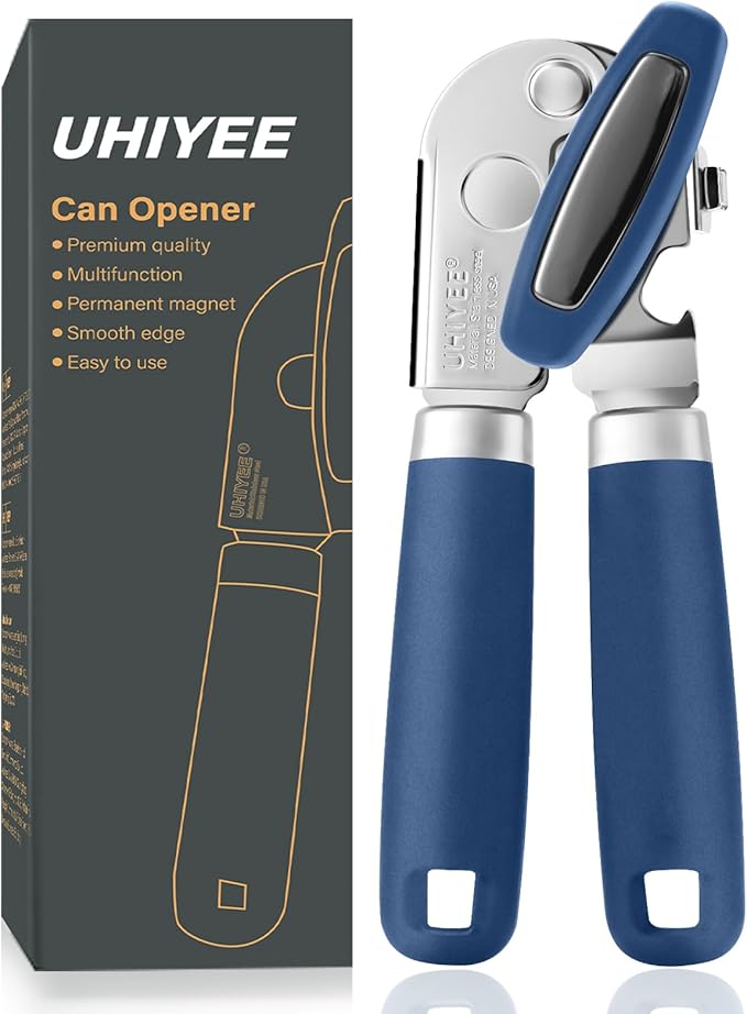 Manual Can Opener, UHIYEE Handheld Can Opener Heavy Duty by UHIYEE