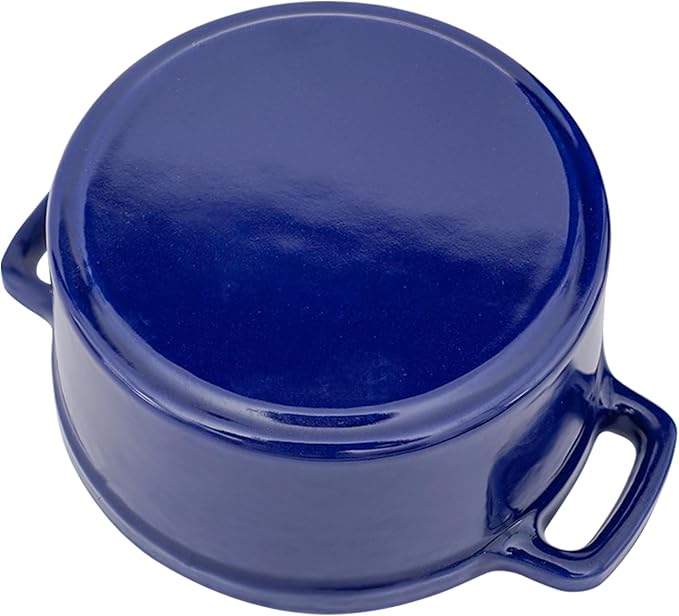 Flavehc Mini Cocotte 16 oz Mini Dutch Oven 0.5 qt. Cast Iron Garlic Roaster - Image 6