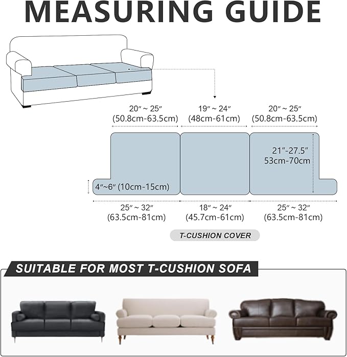 Leather Look Couch Cushion Covers Sofa Seat Slipcovers Sets Couches Furniture - Image 2