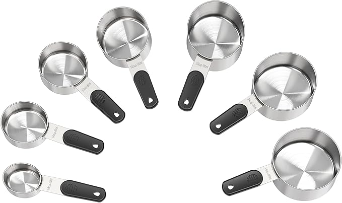 Magnetic Handles 7 Piece Stainless Steel Measuring Cups, Kitchen Gadgets - Image 4