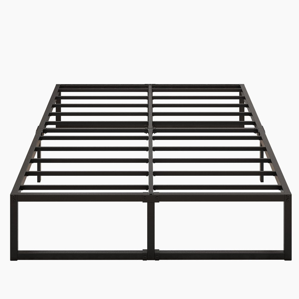 Lutown-Teen 14 Inch Full Size Bed Frame with Heavy Duty Steel Slat Support